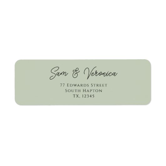 Romantic Sage Return Address Label (Voorkant)
