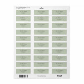 Romantic Sage Return Address Label (Full Sheet)