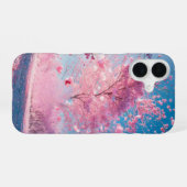 Romantic Sakura - Heart Blossom Phone Case iPhone 16 Hoesje (Achterkant horizontaal)