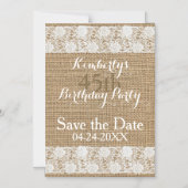 Romantic Save the Date 45th Birthday Magnetic Magnetische Uitnodiging (Voorkant)