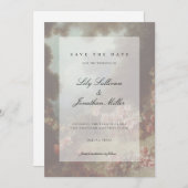 Romantic Save the Date Floral Wedding Invitation (Voorkant / Achterkant)