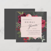 Romantic Script Bridal Bouquet Vrijgezellenfeest Kaart (Voorkant / Achterkant)