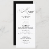 Romantic Script Calligraphy Details Menu Wedding (Voorkant / Achterkant)