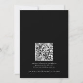 Romantic Script Calligraphy QR code Wedding Save The Date (Achterkant)