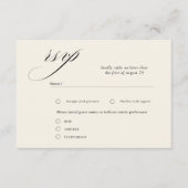 Romantic Script Calligraphy Wedding RSVP Cards Informatiekaartje (Voorkant)
