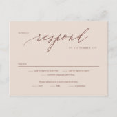 Romantic Script Editable Color RSVP Reply Kaart (Voorkant)
