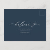 Romantic Script Editable Color RSVP Reply Kaart (Achterkant)