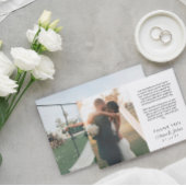 Romantic Script Gedrukt Berichtenweddenschap Dank  Bedankkaart