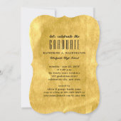 Romantic Script Gold Foil Foto Graduparty Kaart (Achterkant)