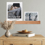Romantic Script Verloving Keepomwille 2-foto Fotoplankje<br><div class="desc">Herinner het moment dat je trouwreis begon met deze romantische 2-foto vertoning. U kunt gemakkelijk uw eigen sjabloon van de galerijmuur met deze gecoördineerde foto's creëer die vooraf gemaakte woordbekledingen bevatten. Het is gemakkelijk om fotoplaceholders met uw eigen foto's te ruilen. Omdat het een douane-sjabloon is kan alle tekst worden...</div>