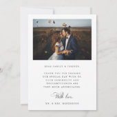 Romantic Script Wedding 2 Photo Bedankkaart (Achterkant)