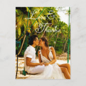 Romantic Script Wedding Dank u Briefkaart (Voorkant)