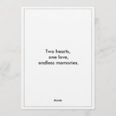 Romantic Script Wedding Invitation – Customizable Kaart (Achterkant)