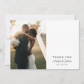 Romantic Script Weduwfoto Hartelijk dank Bedankkaart (Voorkant)