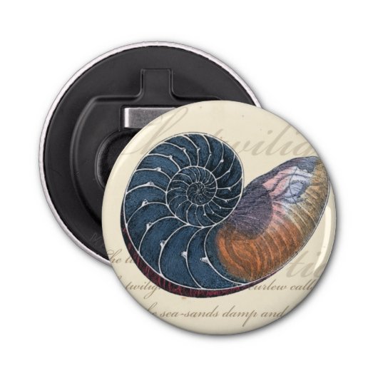 Romantic Seashell Button Flesopener (Voorkant)