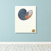 Romantic Seashell Canvas Afdruk (Insitu (Houten vloer))