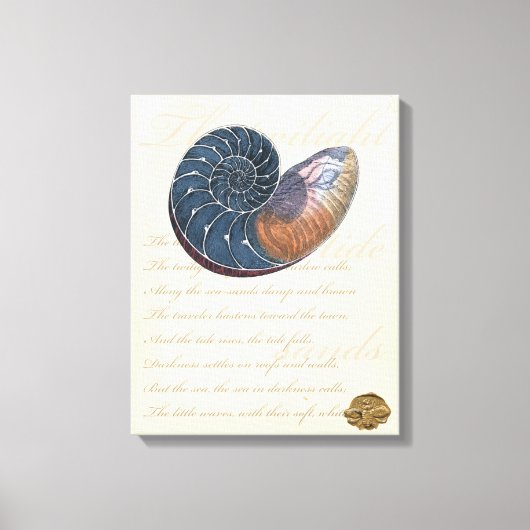Romantic Seashell Canvas Afdruk (Voorkant)