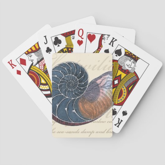 Romantic Seashell Pokerkaarten (Achterkant)