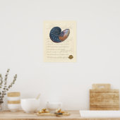 Romantic Seashell Poster (Keuken)