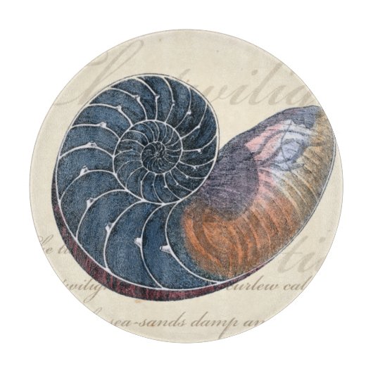 Romantic Seashell Snijplank (Voorkant)