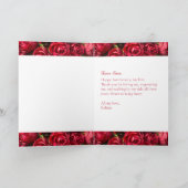 Romantic Sentimental Roos Wife Jubileum Kaart (Binnen)