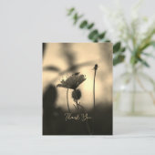Romantic Sepia Flower – Botanical Fantasy Thanks Briefkaart (Staand voorkant)
