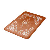 Romantic Shabby Chic Burnt Orange Mr Mrs Newlywed Badmat (Gekanteld)