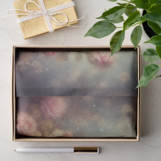 Romantic Shabby Chic Floral Cat Decoupage  Tissuepapier (Geschenk)