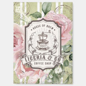 Romantic Shabby Chic French decor Botanical Magneet (Voorkant)