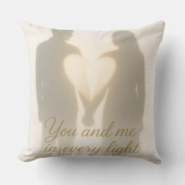 Romantic Shadow Couple Heart Throw Pillow | You an Kussen
