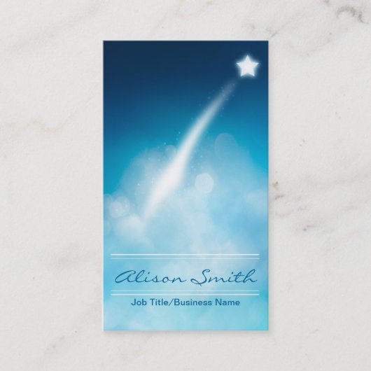 Romantic Shooting star business card Visitekaartje (Voorkant)