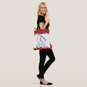 Romantic Silhouette Couple Glamoureuze Hearths Tote Bag (Op model)