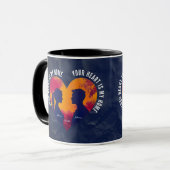 Romantic Silhouette Couple Heart Two-Tone Mug Mok (Voorkant links)