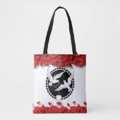 Romantic Silhouette doet een paar glamoureuze hart Tote Bag (Voorkant)
