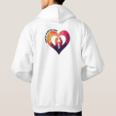 Romantic Silhouette Heart Couple Valentine's Day  Hoodie (Achterkant)