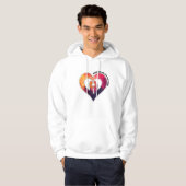 Romantic Silhouette Heart Couple Valentine's Day  Hoodie (Voorkant volledig)
