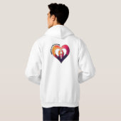 Romantic Silhouette Heart Couple Valentine's Day  Hoodie (Achterkant volledig)