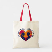 Romantic Silhouette Heart "Your Heart Is My Home"  Tote Bag (Achterkant)