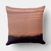 Romantic Silhouette Young People Sunset Foto Kussen (Achterkant)