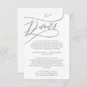 Romantic Silver Calligraphy — Enclosure Kaart (Voorkant / Achterkant)