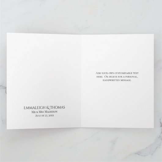 Romantic Silver Elegance Bedankkaart (Binnen)