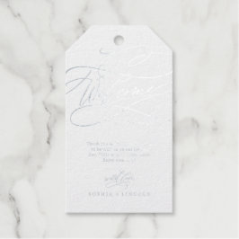 Romantic Silver Foil Calligrafie Weddenschap Welko Cadeaulabels