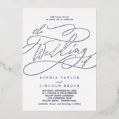 Romantic Silver Foil laadt het huwelijk van Folie Uitnodiging (Voorkant)