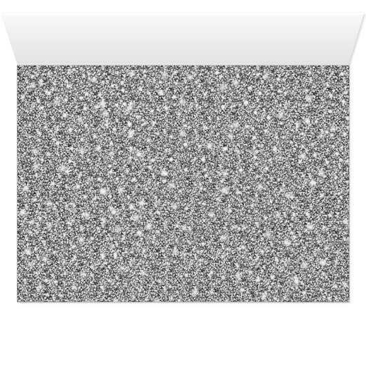 Romantic Silver Glitter Night Sky (Binnen Horizontaal (Onder))