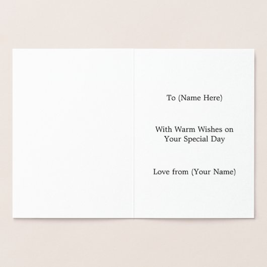 Romantic Silver Roos met eigen bericht - Aangepast Folie Kaarten (Binnen)