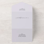 Romantic Silvery Gray Photo Wedding All In One Uitnodiging (Buitenkant)