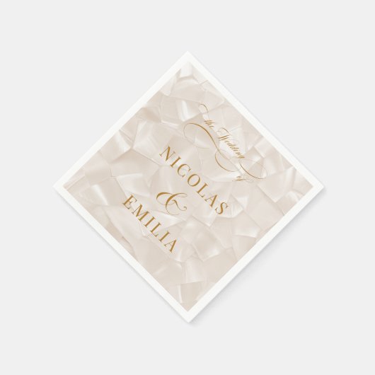 Romantic Simple Neutral Wedding Servet (Hoek)