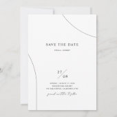 Romantic Simple Typography Photo Wedding Kaart (Achterkant)