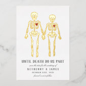 Romantic Skeletons Folie Uitnodiging (Voorkant)