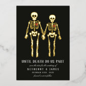 Romantic Skeletons Folie Uitnodiging (Voorkant)